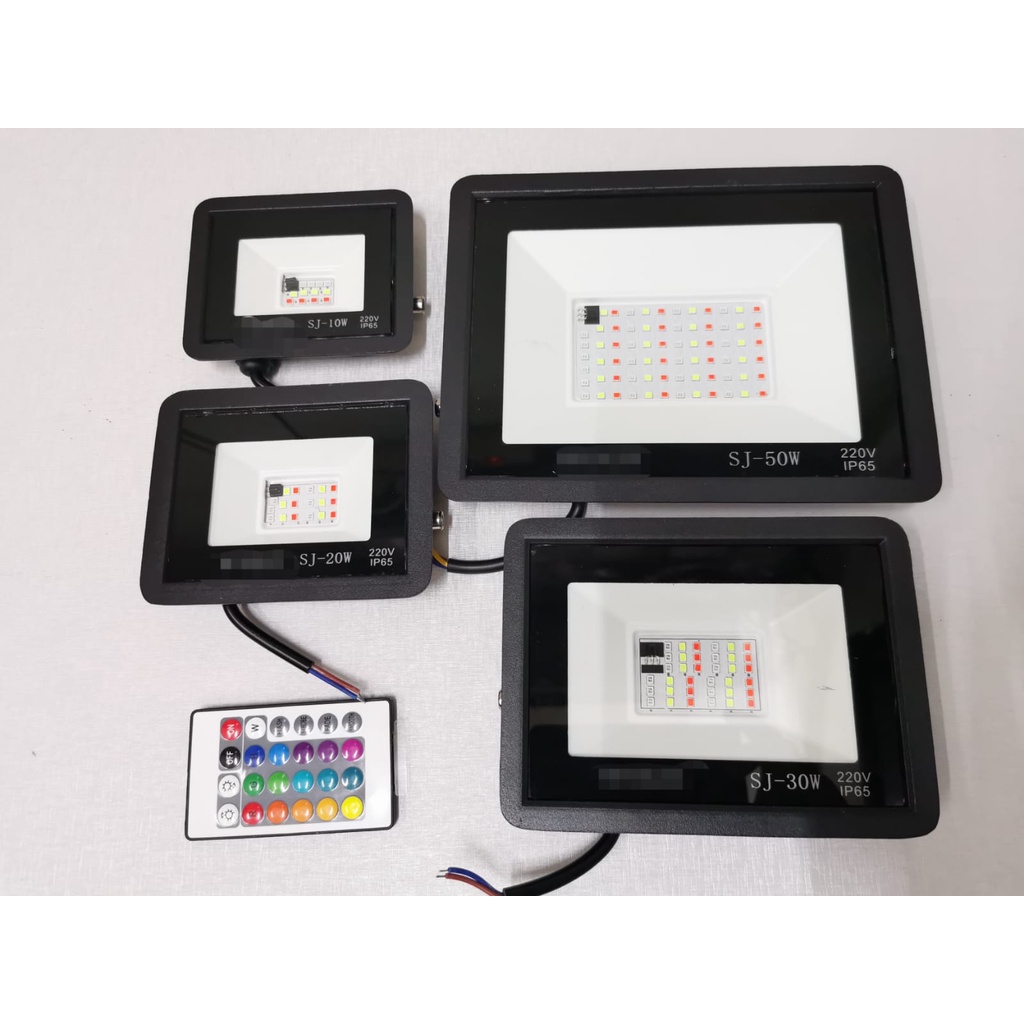 lampu led sorot tembak floodlight lampu outdoor LED Rgb 10watt - 50wat