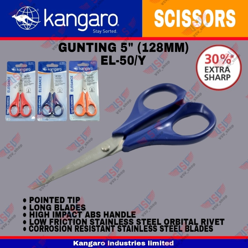 Gunting kecil / Gunting kertas / Gunting Stainless Steel 128mm Scissors