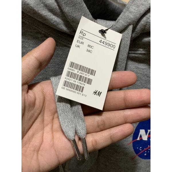 HOODIE H&amp;M NASA WORLD GREY