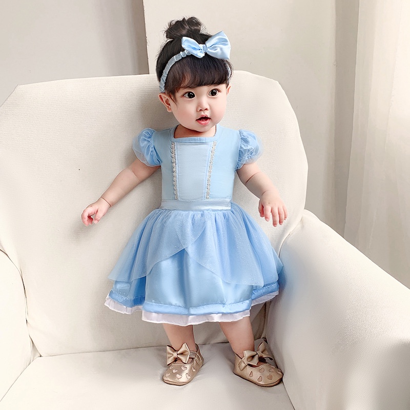 DRESS ANAK PEREMPUAN COSPLAY BAJU KOSTUM GAUN PRINCESS BALLET TUTU FREE BANDO DBC