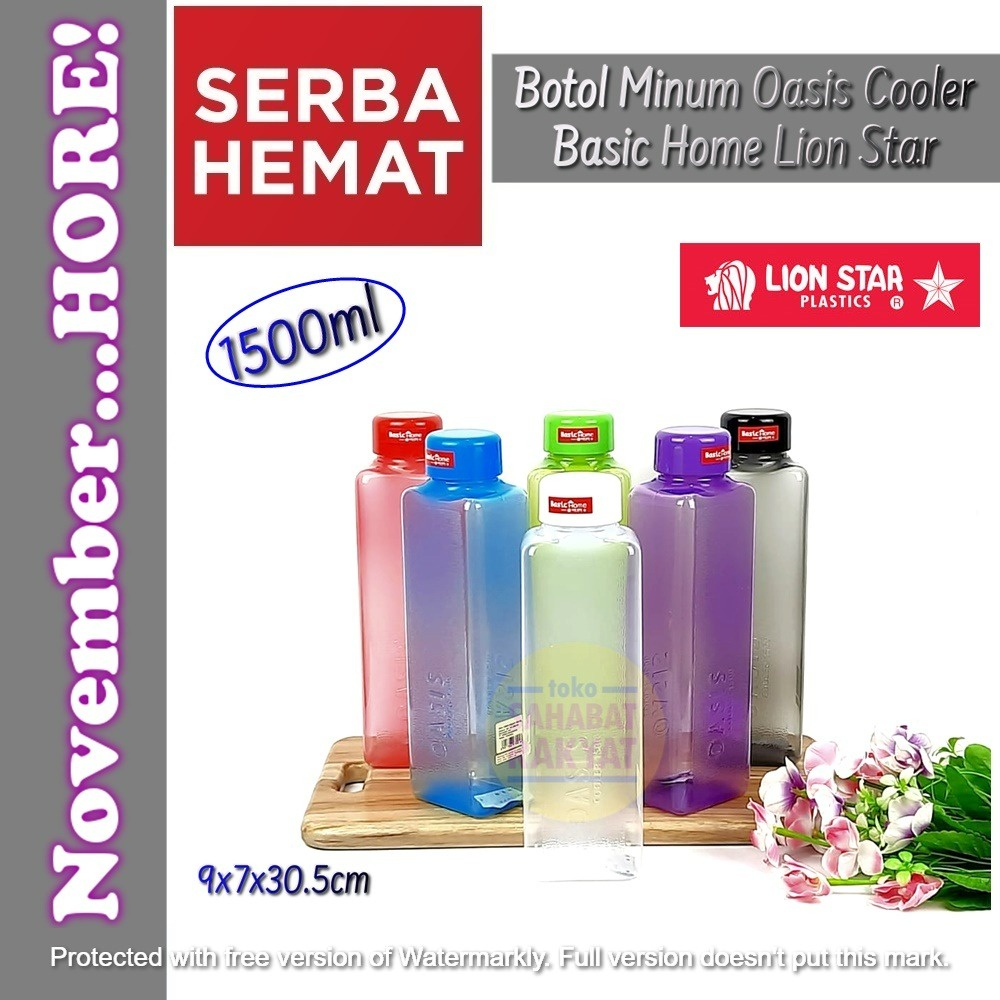 Botol Minum Oasis Cooler Basic Home BNN-1 Lion Star 1500ml