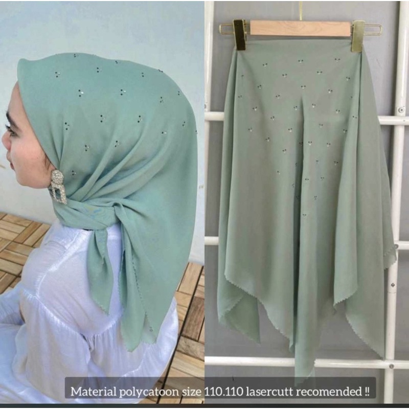 Jilbab Payet I Hijab Pesta | segiempat Payet