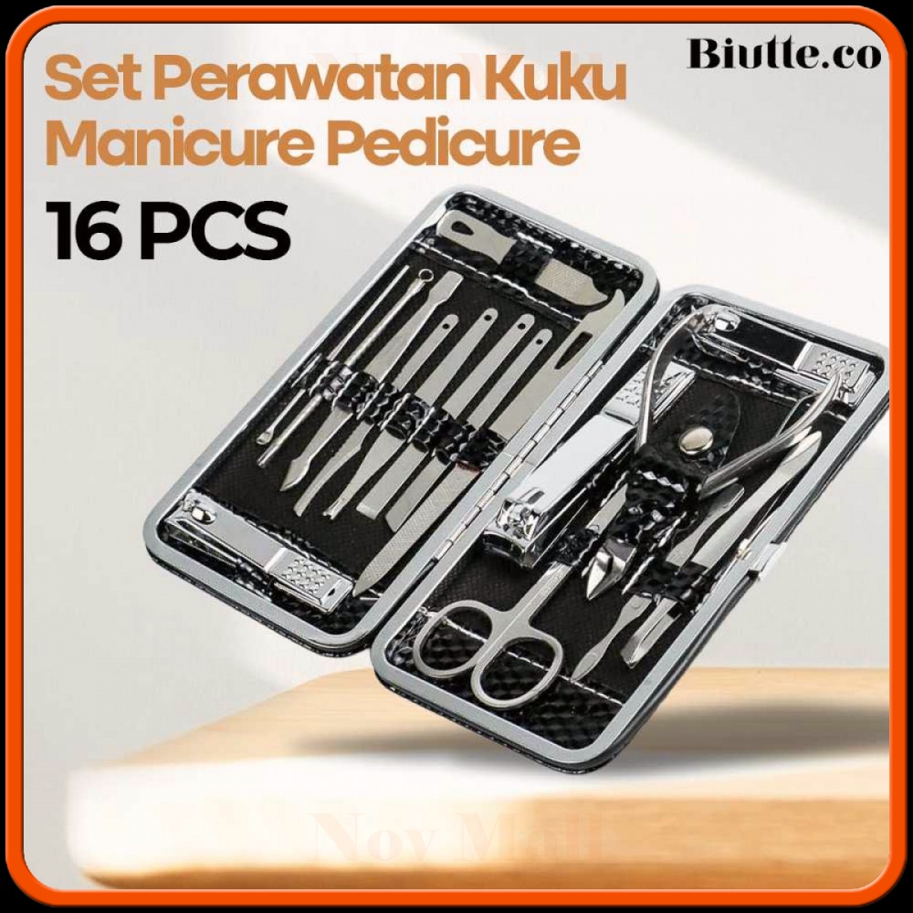 Set Perawatan Kuku Nail Art Manicure Pedicure 16 in 1 -BY303