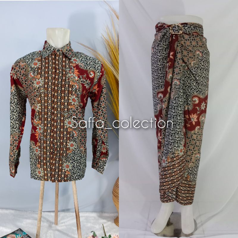 kemeja couple pasangan/kemeja couple rok lilit/couple