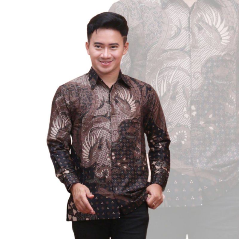 KEMEJA BATIK HALUS/KEMEJA BATIK PRIA MURAH TERBARU MOTIF CUCAK ROWO