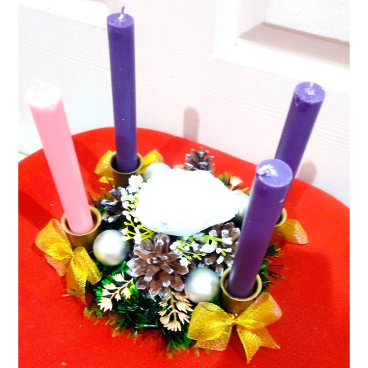 Tempat Lilin Advent Premium isi 4 Lilin