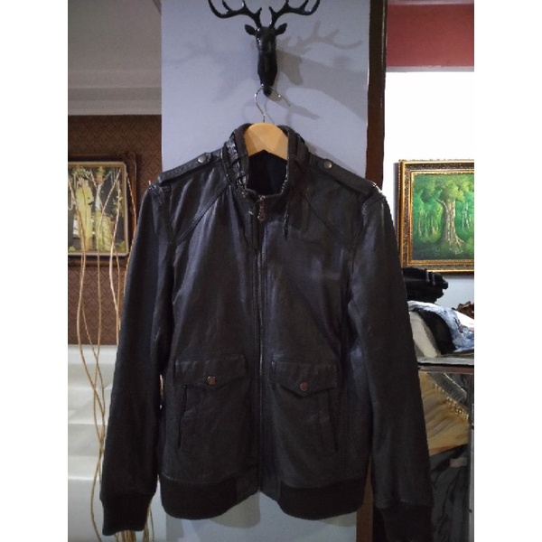 jaket kulit MICHAEL KLEIN (size M fit L)