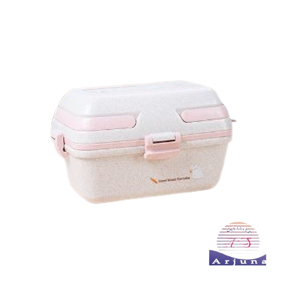 KOTAK BEKAL ANAK SUSUN PRAKTIS/ LUNCH BOX FREE SENDOK SUMPIT ANTI TUMPAH DAN ANTI BOCOR