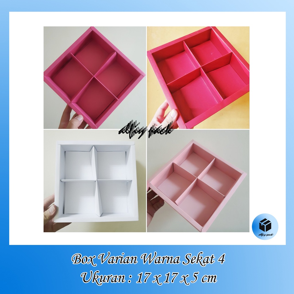 

1pack isi 5pcs BOX MOONCAKE VARIAN WARNA TUTUP MIKA POLOS SEKAT 4 LUBANG UKURAN SEKAT 8.5X8.5 CM DUS PACKAGING MOONCAKE KUE BULAN CAKE BOX MICA FRUITPIE INSERT 4 KOTAK KEMASAN EGG TART BAKPAO