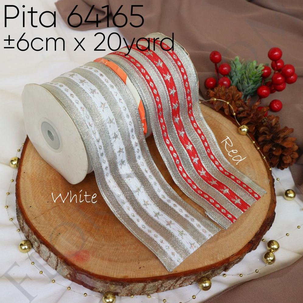 

Pita 64165 6cm x 20 Yard - Pita Gold - Christmas Riibon - Ribbon - Hiasan Natal