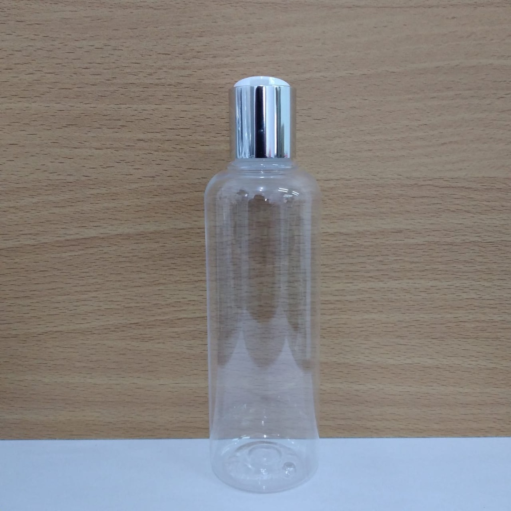Botol Plastik PET 250ml BR Bening Tutup Presstop Luxury Neck