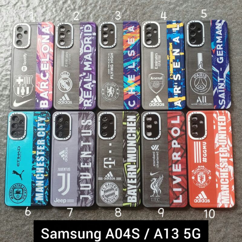 Soft Case Samsung A04S . A13 5G Motif Gambar Club Bola Softcase Silikon softshell Cover