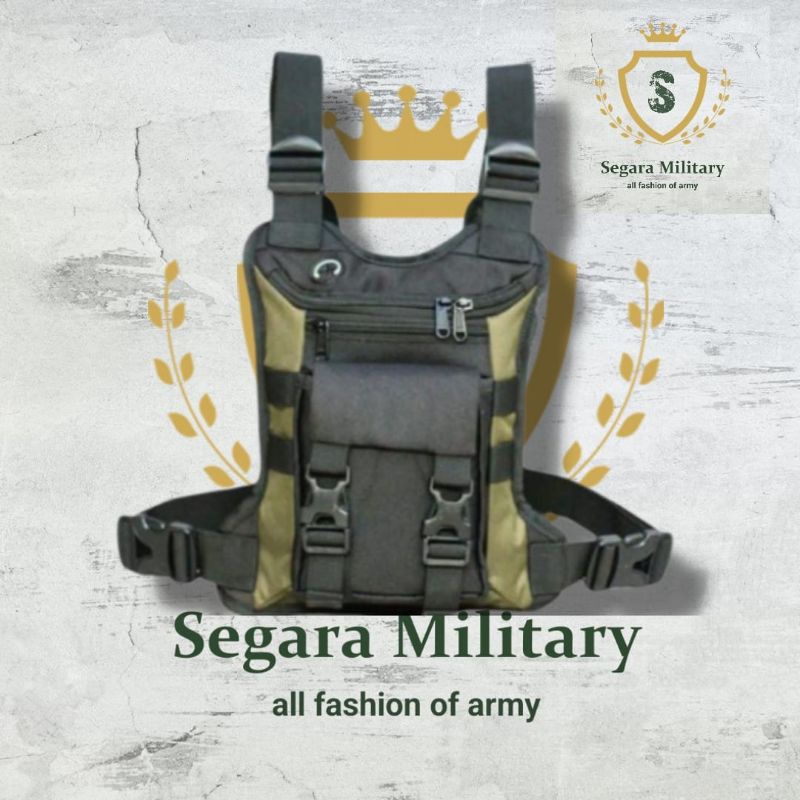 tas sepeda pelindung dada chest bag tactical rig bag premium