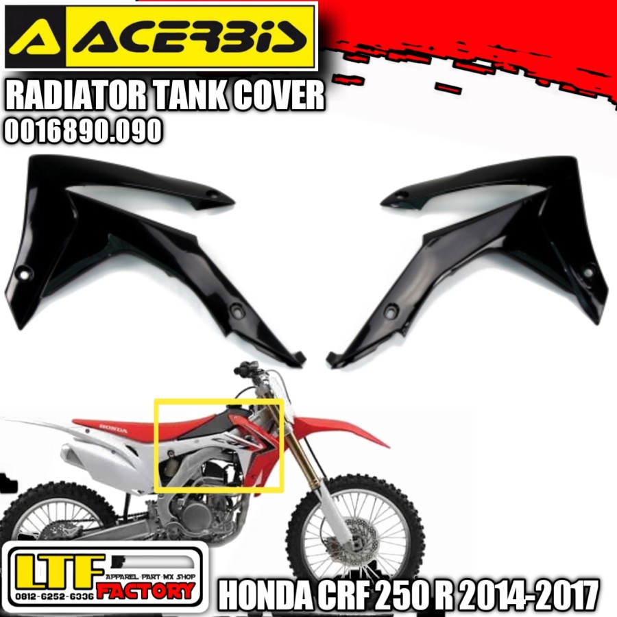 HONDA CRF 250 450 R 2013 2014 2015 2016 2017 - ACERBIS Radiator Tank Cover Body Sayap Samping Tangki