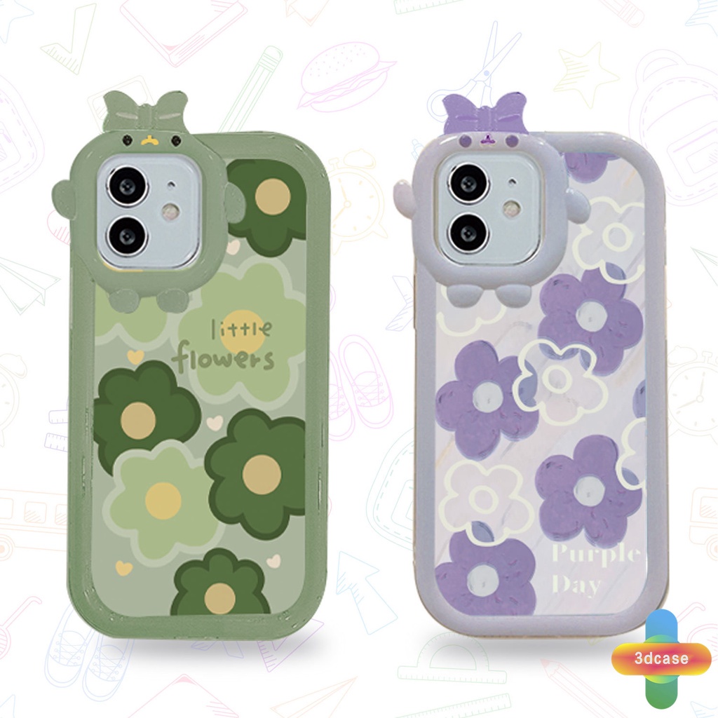 Soft Case TPU Motif Bunga 3D Untuk IPhone 6 7 6S 8 14 Plus XR 11 12 13 14 PRO MAX X XS MAX 11 12 13 Se 2020 6SPlus 7Plus 6Plus 8Plus 14Plus XSMAX