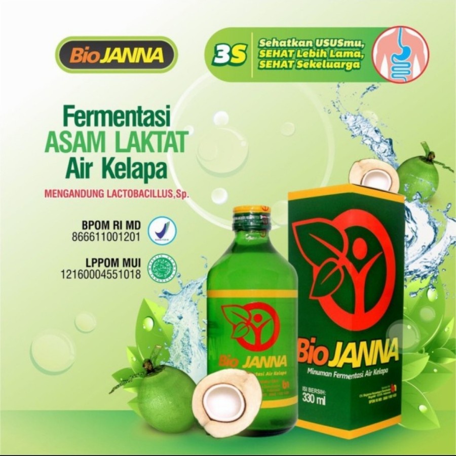 

Bio JANNA Minuman Fermentasi Air Kelapa Nutrisi Herbal Hayati
