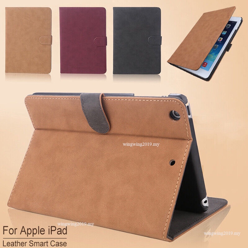 Flip Case Bahan Kulit Magnetik Untuk iPad 10.2 2019 Air 10.5 6th 9.7 7th 8th 9th Air5 4 10.9 Pro 11 M1 2021