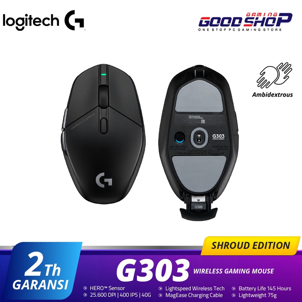 Logitech G303 Shroud Edition Wireless - Gaming Mouse