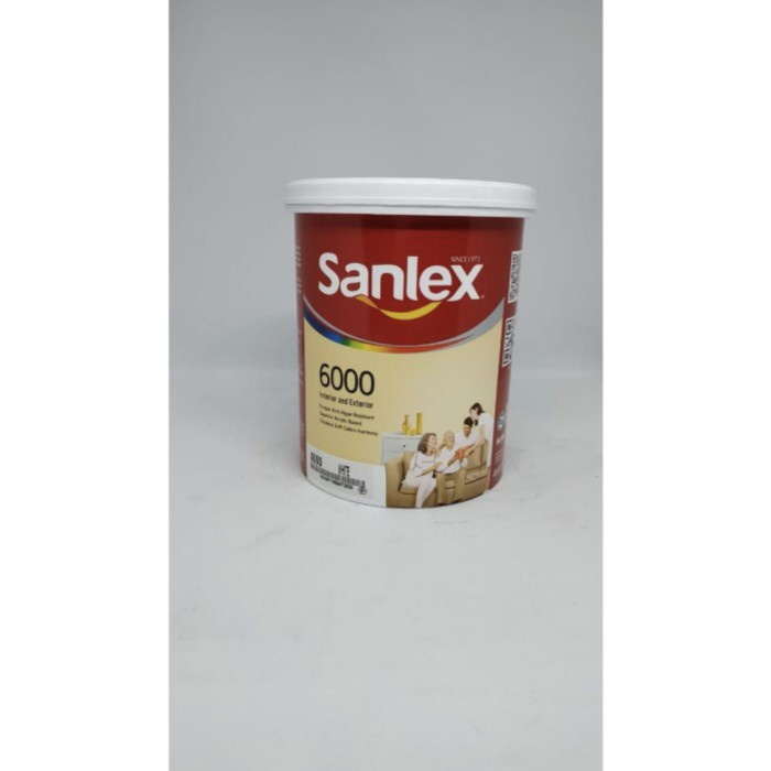 ] cat sanlex 25kg putih pail sanlex 6000 white