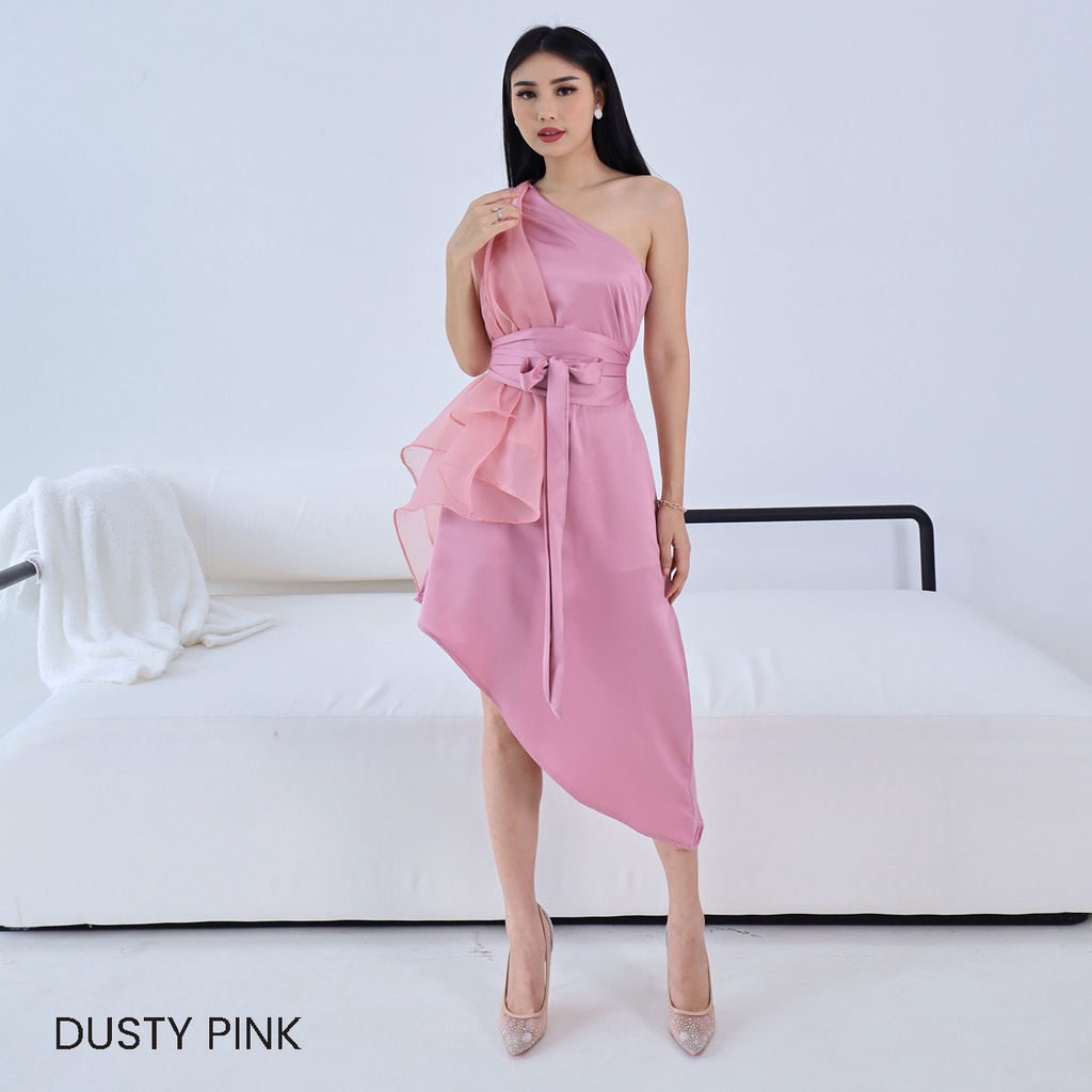 Dress One Set Organza Syendelwood Dres Wanita Party Casual