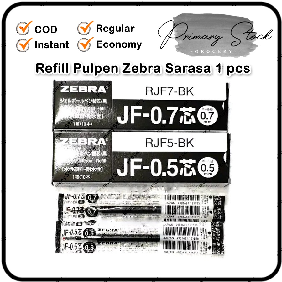 

Zebra Sarasa Refill Pulpen Clip Isi Ulang Pen Bolpen Gel JF RJF5 0.5 0.7