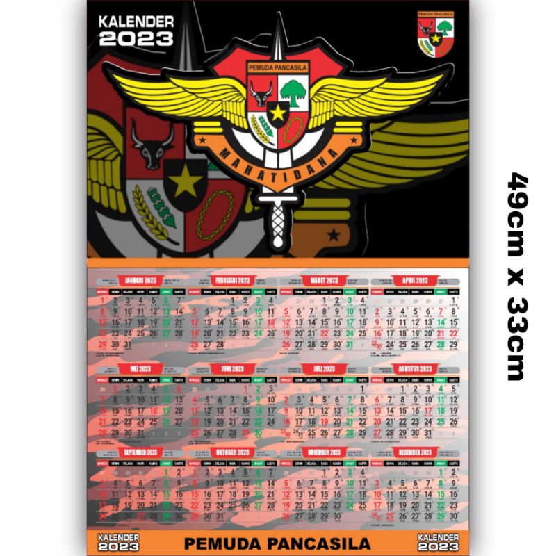 

Kalender pemuda pancasila 2023 / pp tahun 2023