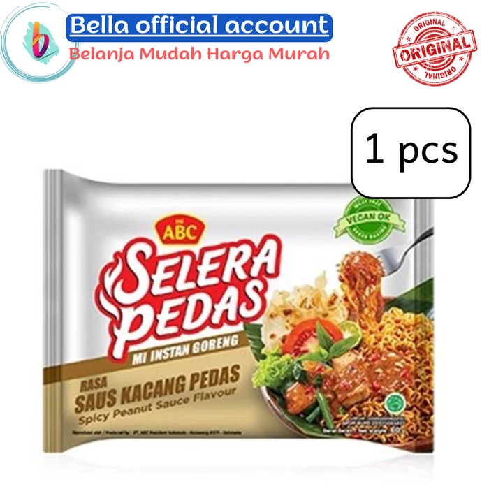 Mie ABC Selera Pedas Rasa Saus Kacang Pedas 80 gr