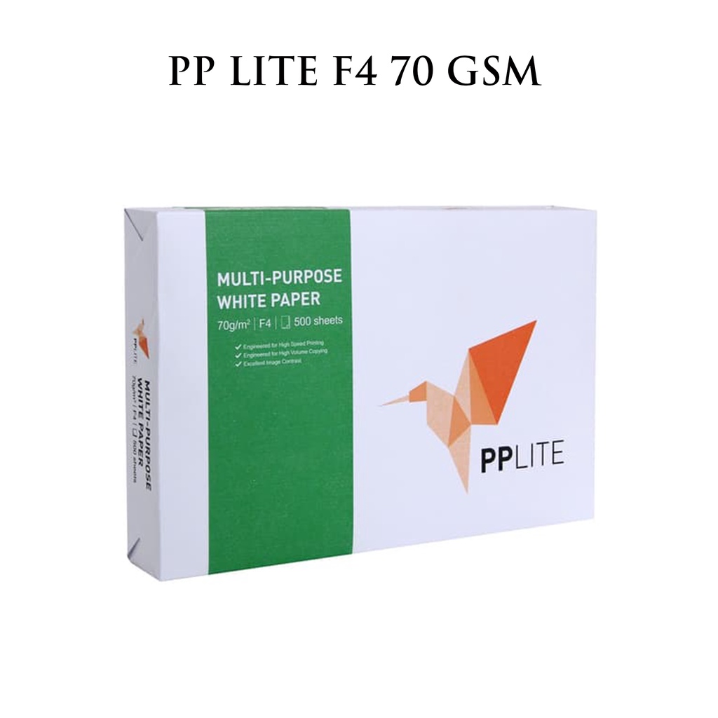 Kertas Fotocopy HVS Paper PP Lite PPLite F4 Folio 70 Gram Gsm Gr 70Gr
