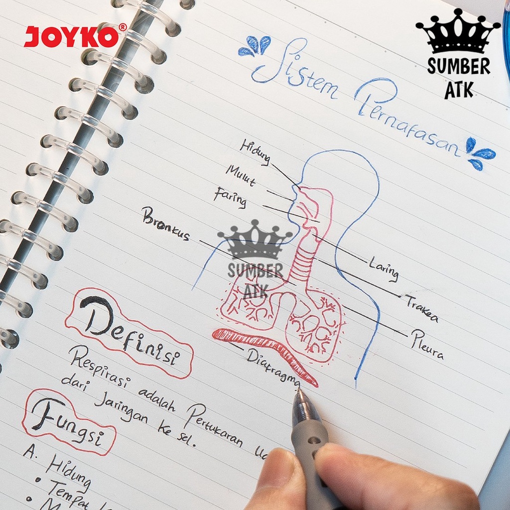 

Gel Pen Joyko GP-265 Black / Blue / Red Q 1 Lusin / 1 Box / 12 PCS Gel 0.5 mm Pulpen Pena Mirip K-1