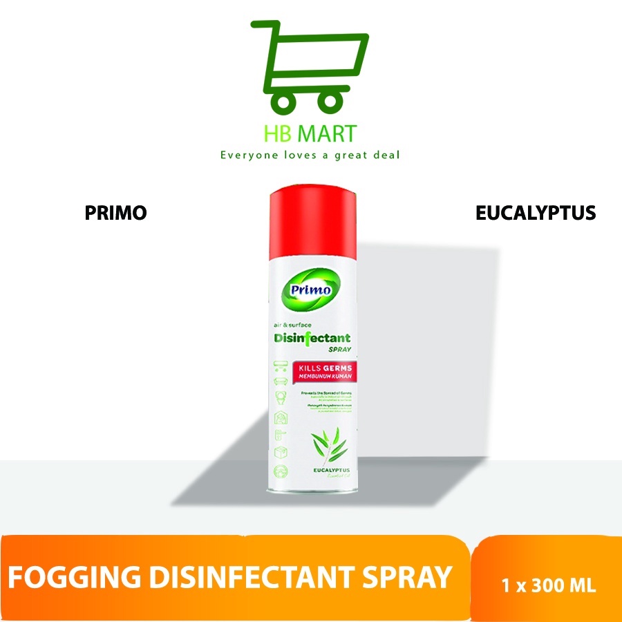 PRIMO Disinfectant Spray Fogging Eucalyptus 300 mL / PRIMO DISINFEKTAN ESSENTIAL OIL 80% FOOD GRADE