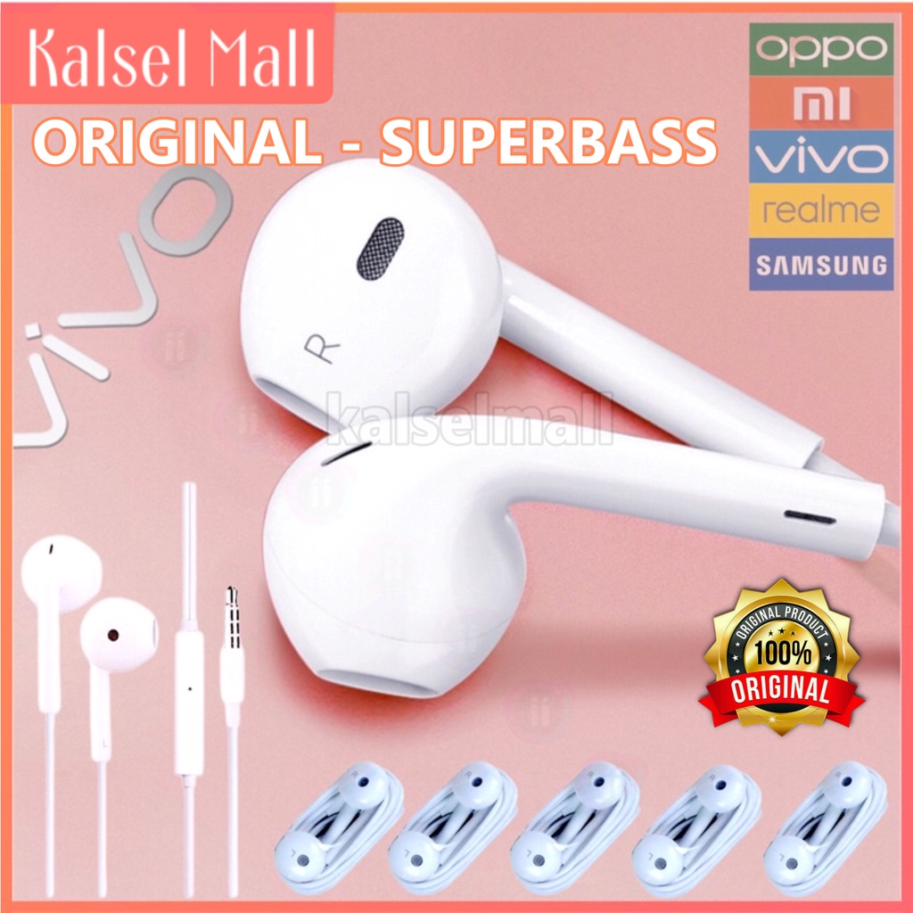 HEADSET ORIGINAL ORI 100% SUARA SUPERBASS EARPHONE HENSET ERPHONE HANDSFREE HEDSET HETSET HEADSED HANDSFRE HEEDSET HP HAPE EXTRA BASS STEREO HF JACK 3.5MM COPOTAN BANJARBARU MARTAPURA BANJARMASIN