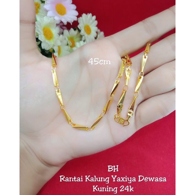 KALUNG PADI PRIA WANITA 50cm LAPIS EMAS