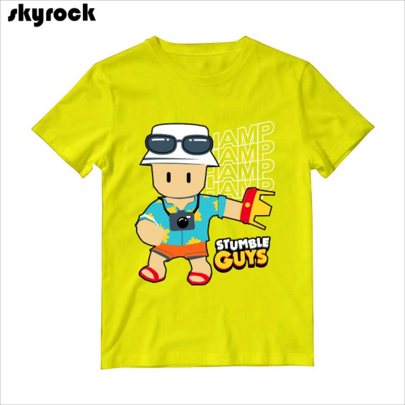 kaos distro anak motif stumble guys