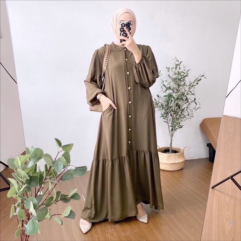 Maura Dress | Baju Gamis Abaya Wanita | Baju Lebaran | Baju Kondangan | Baju lamaran