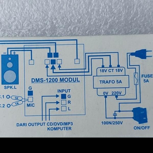 pcb kit mesin speaker aktif stereo dms 1200 platinum dms1200 tip 3055