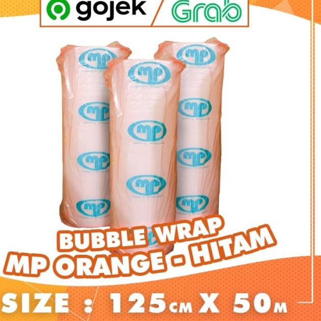 

BUBBLE WRAP ROLL 50 METER HITAM PUTIH BUBLE WRAP PACKING MERK PKK - MP ORANGE PUTIH