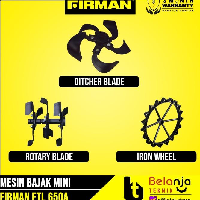 Cultivator Firman Ftl 650 A Mesin Bajak Mini Parit Bedengan Ftl650A