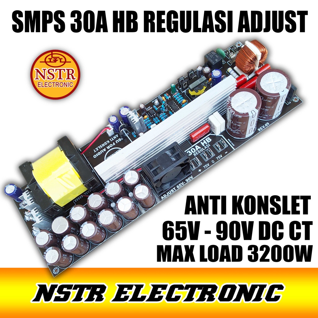 Smps 30A hb regulasi out adjustable 65v - 90v lengakp OCP