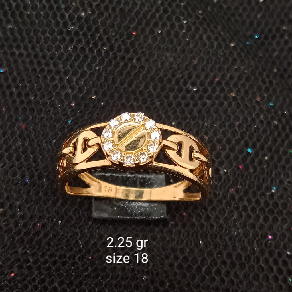 Cincin emas 17K - 2.25 gr kadar 750 - 3934