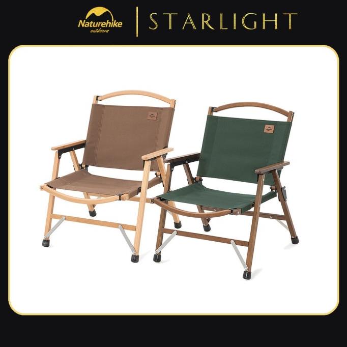 Kursi Lipat Naturehike NH20JJ007 Wood Grain Folding Chair stock ready