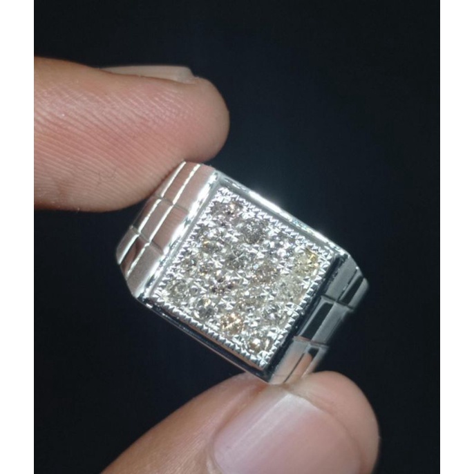 ready cincin pria ring perak headmade full berlian erofa
