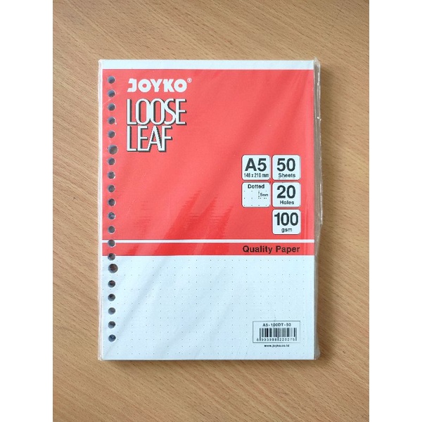 

Kertas loose leaf A5 TITIK KOTAK Joyko A5-100DT 50 Lembar