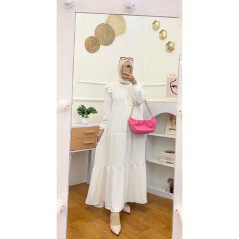 AMIINA DRESS/DRESS MAT CRINKEL AIRFLOW/FASHION DRESS WANITA KEKINIAN