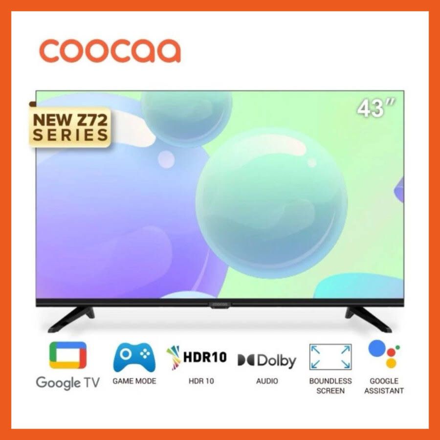Coocaa 43 Inch 43Z72 Smart TV UHD | Android Google TV - Netflix - Youtube | Dolby Audio | Flicker Free | Google Assistant