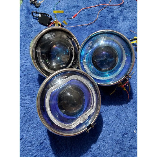 (BISA COD)LAMPU DEPAN BI LED 3inc SET BATOK LAMPU CB125 PNP CB,GLPRO,GLMAX,TIGER,PRONEWTECH,SERIES,M