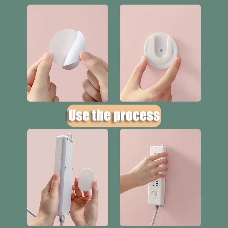 Stiker Holder Kabel Power Strip Router Model Tempel Dinding