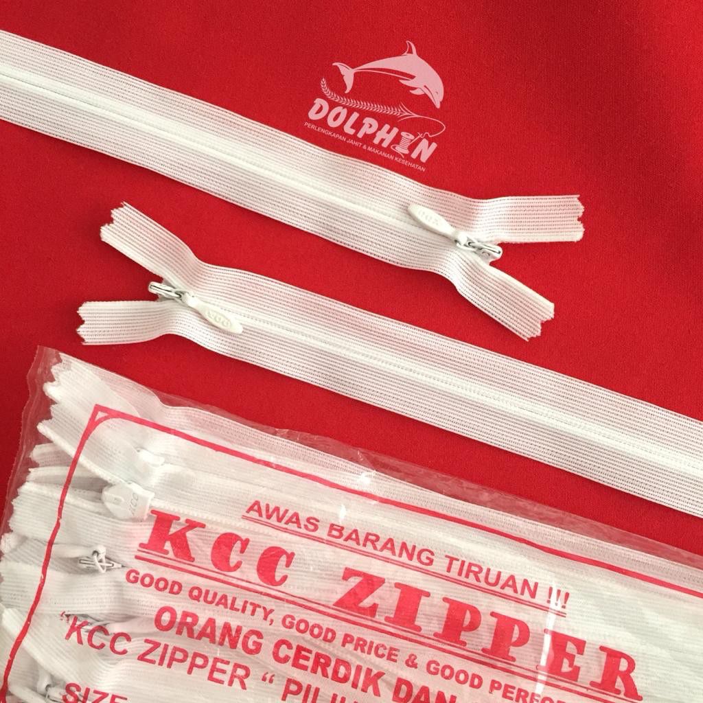 [Satuan] Resleting Jepang KCC 25 cm / Rit Sleting Zipper Invisible
