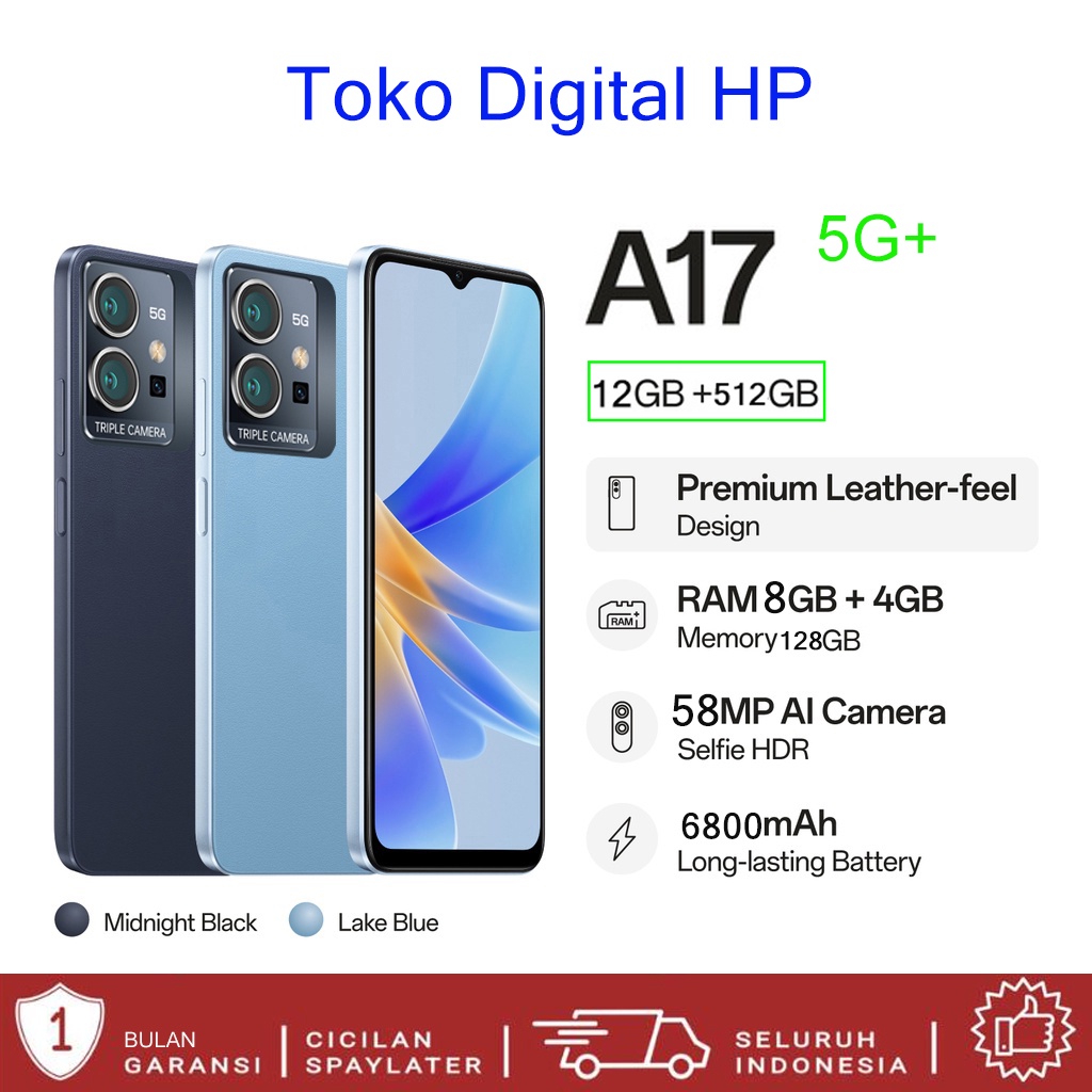 A17 HP Murah 5G 7,5 Inci Layar Full Handphone Android 12.0 Smartphone Asli RAM 12GB + ROM 512GB HD Kamera Ponsel