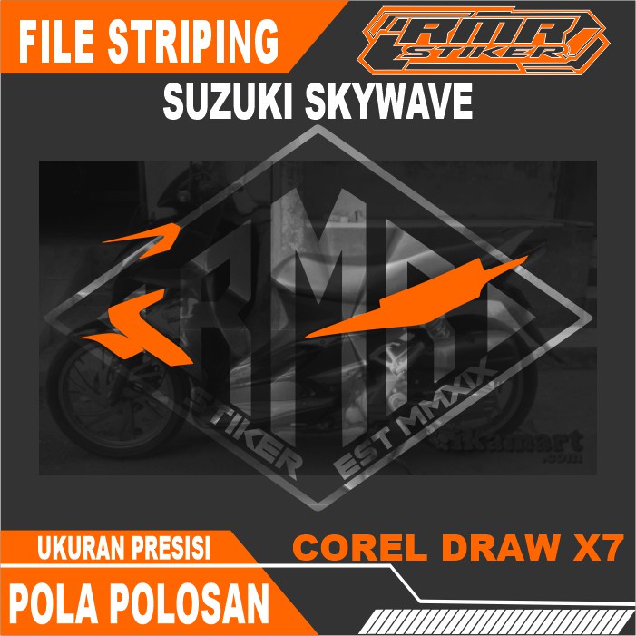 Pola File / Mentahan Striping Suzuki Skywave