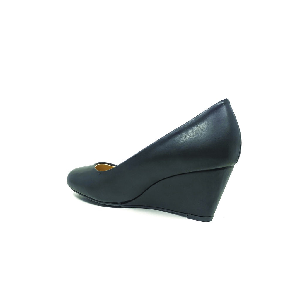 Workswell Sepatu Kerja Wanita Wedges 7cm Kode 6506 Hitam Doff